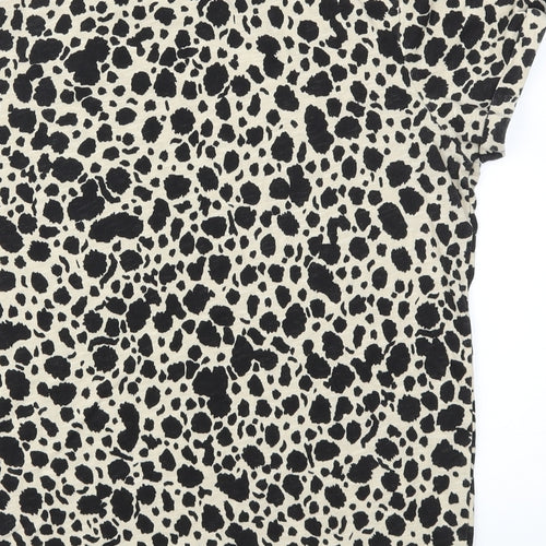 River Island Womens Brown Animal Print  Basic T-Shirt Size 10