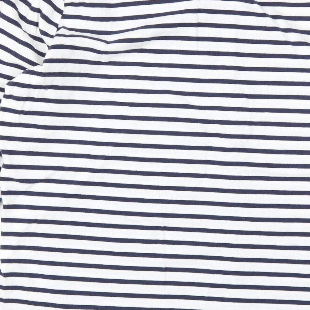 Very Girls Blue Striped  Basic T-Shirt Size 12 Years