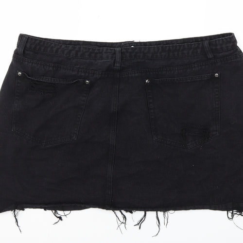 Boohoo Womens Black   A-Line Skirt Size 44 in