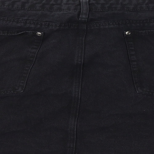 Boohoo Womens Black   A-Line Skirt Size 44 in
