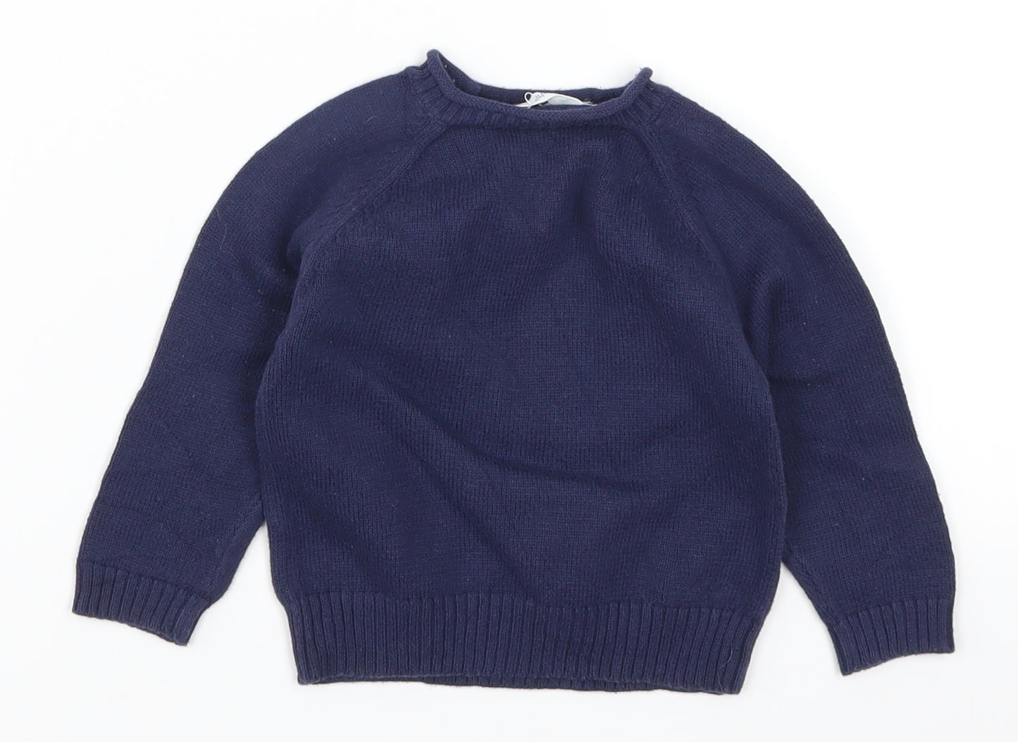 John Lewis Boys Blue   Pullover Jumper Size 6-9 Months  - Car