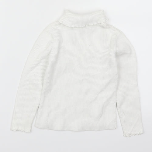 George Girls White   Pullover Jumper Size 5-6 Years