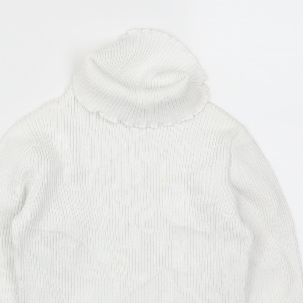 George Girls White   Pullover Jumper Size 5-6 Years