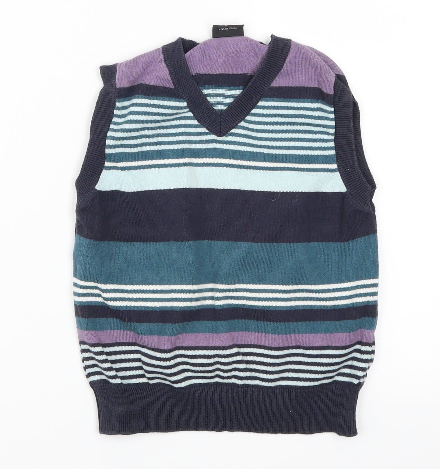 NEXT Boys Purple Striped  Vest Jumper Size 6 Years  - Blue