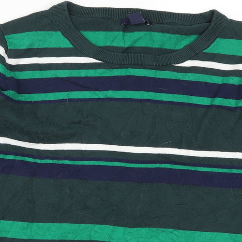 Gap Womens Green Striped  Pullover Jumper Size M