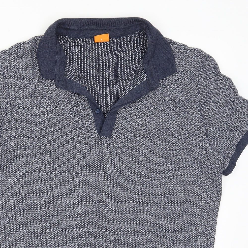 HUGO BOSS Mens Blue    Polo Size L