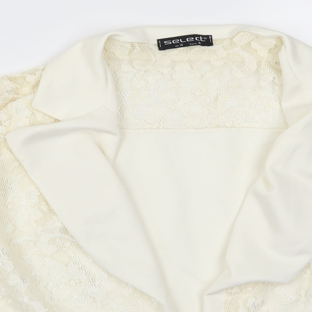 Select Womens Beige  Lace Jacket  Size 16