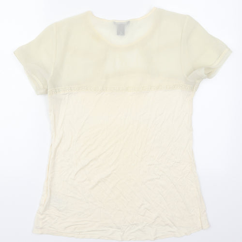 H&M Womens Beige   Basic T-Shirt Size S