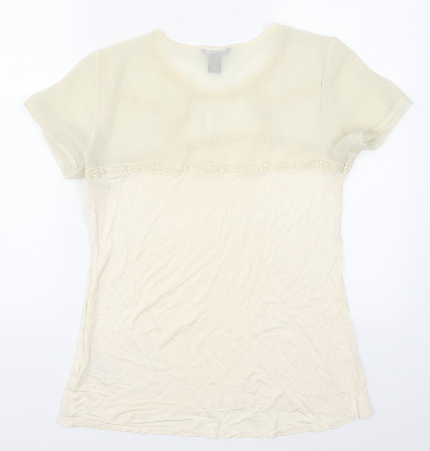 H&M Womens Beige   Basic T-Shirt Size S