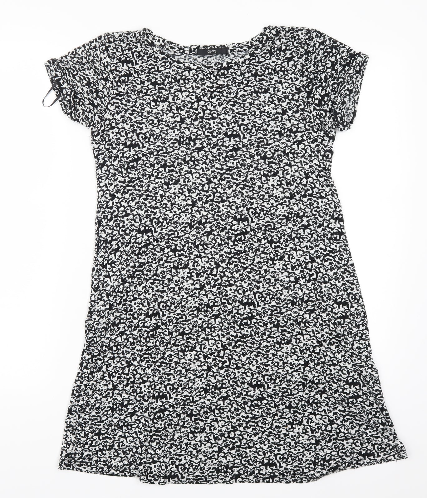George Womens Grey Geometric  T-Shirt Dress  Size 10