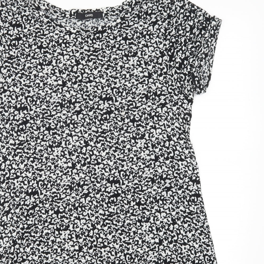 George Womens Grey Geometric  T-Shirt Dress  Size 10