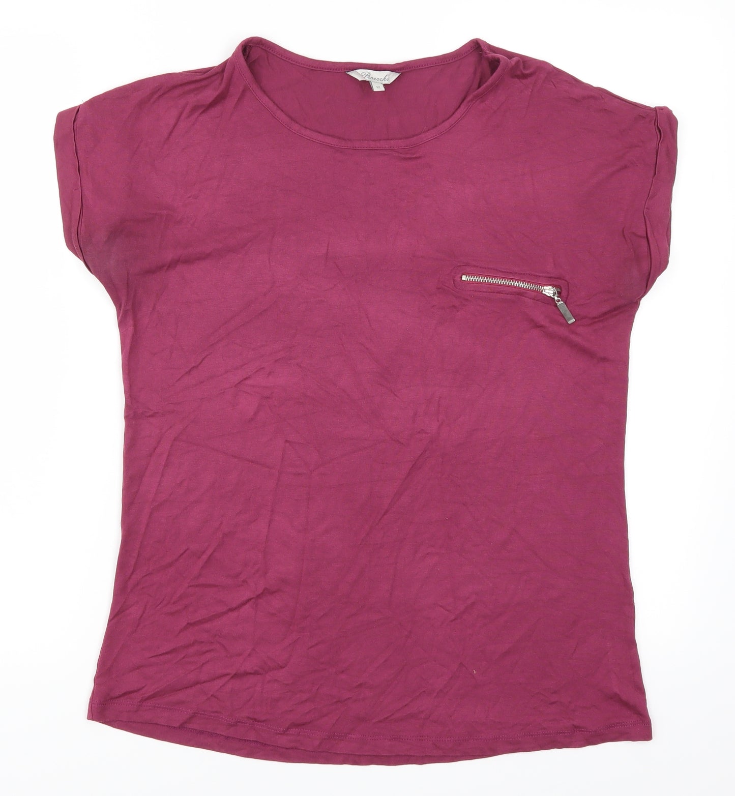 Peacocks Womens Pink   Basic T-Shirt Size 12
