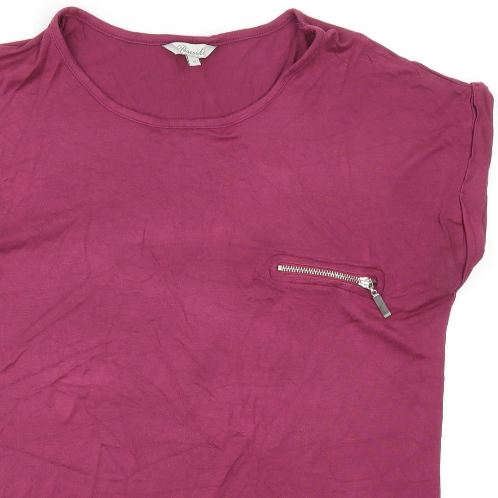 Peacocks Womens Pink   Basic T-Shirt Size 12