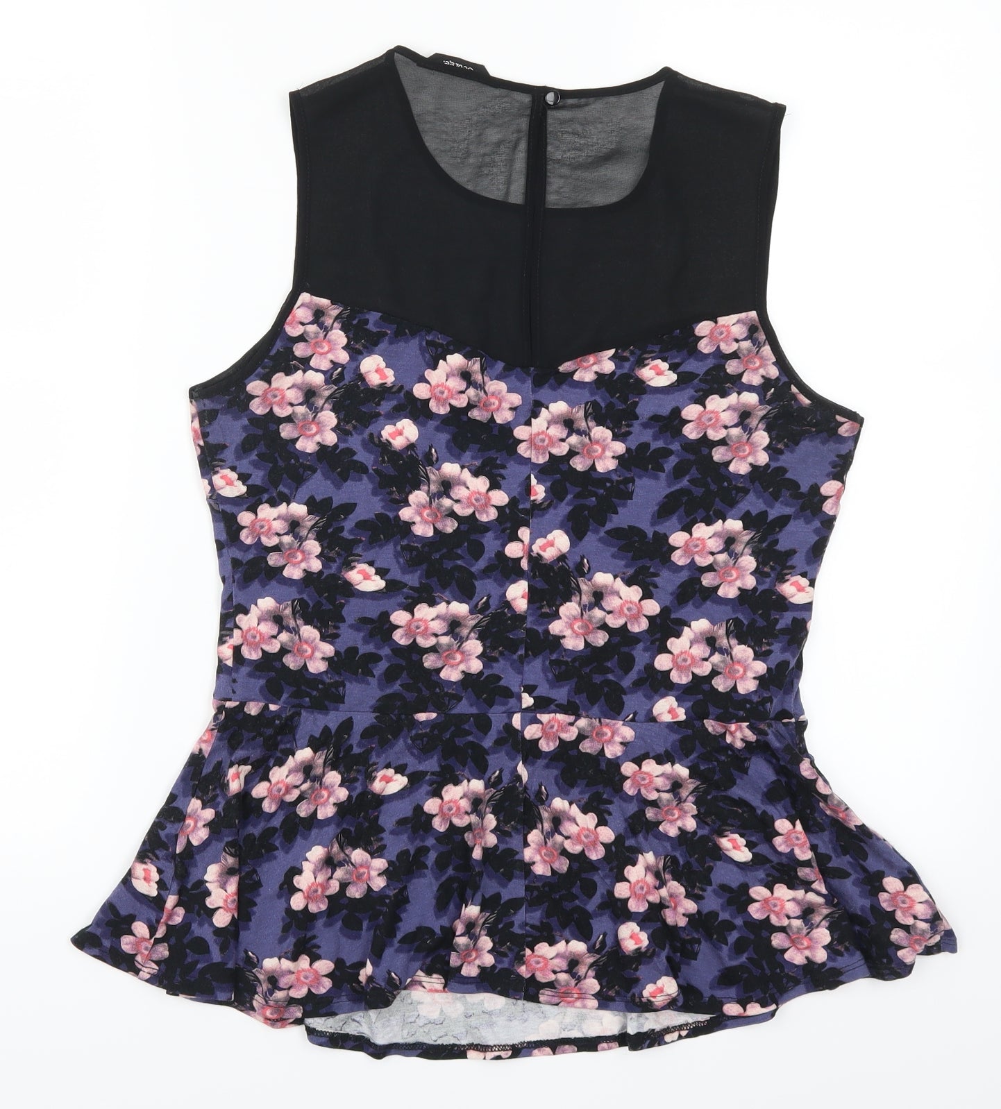 George Womens Purple Floral  Basic Tank Size 12