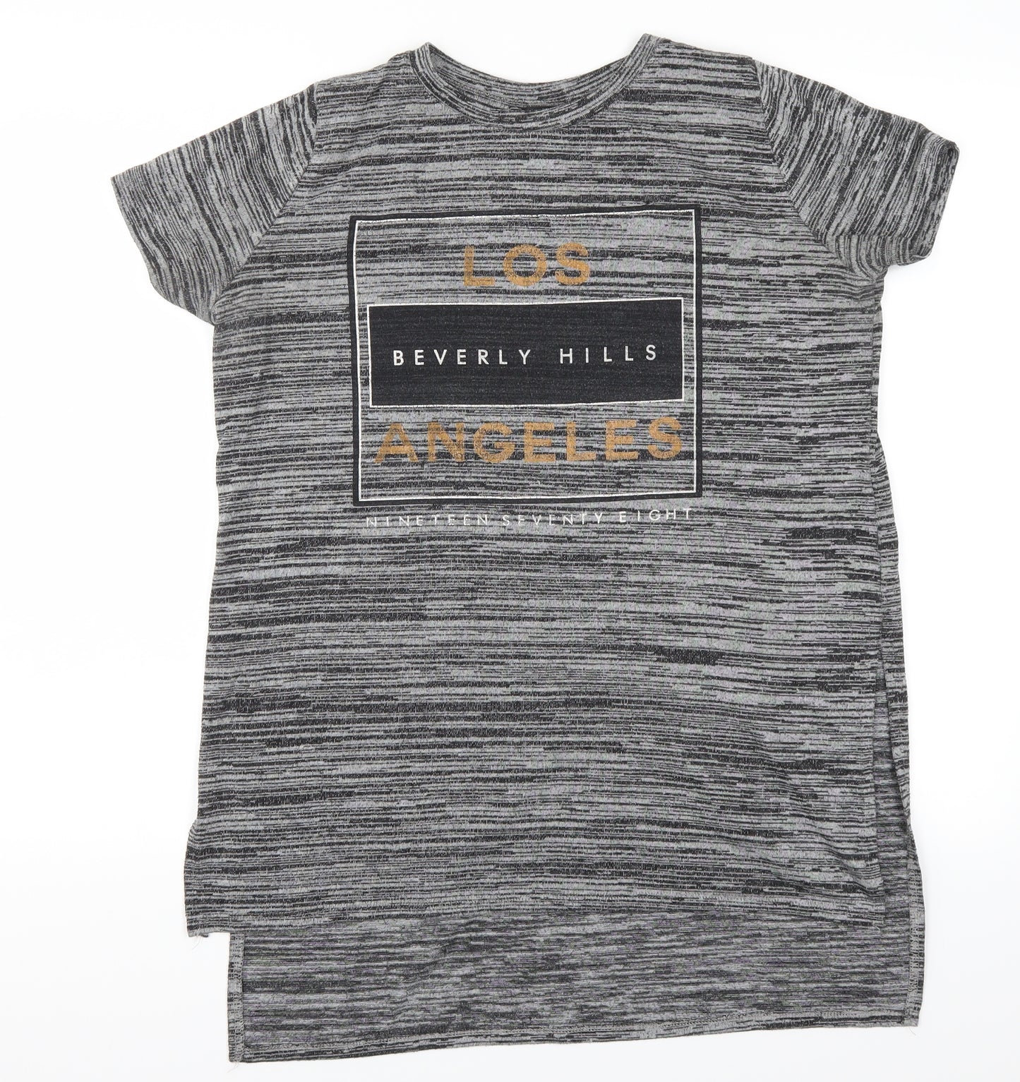 Atmosphere Womens Grey   Basic T-Shirt Size 12  - Los Angeles Beverly Hills