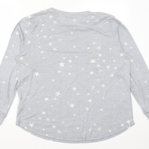 Peacocks Womens Blue Geometric  Top Pyjama Top Size 18  - Stars