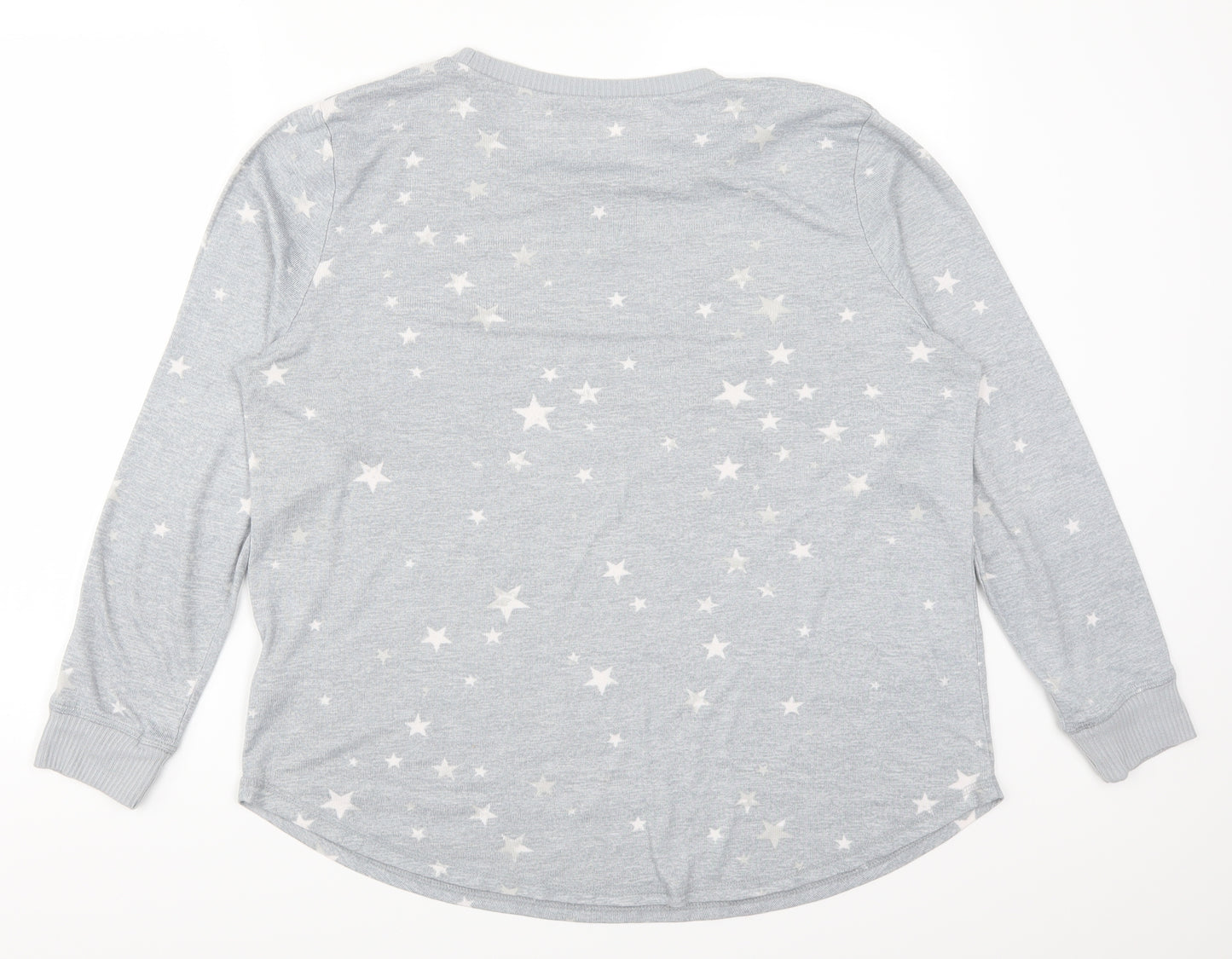 Peacocks Womens Blue Geometric  Top Pyjama Top Size 18  - Stars