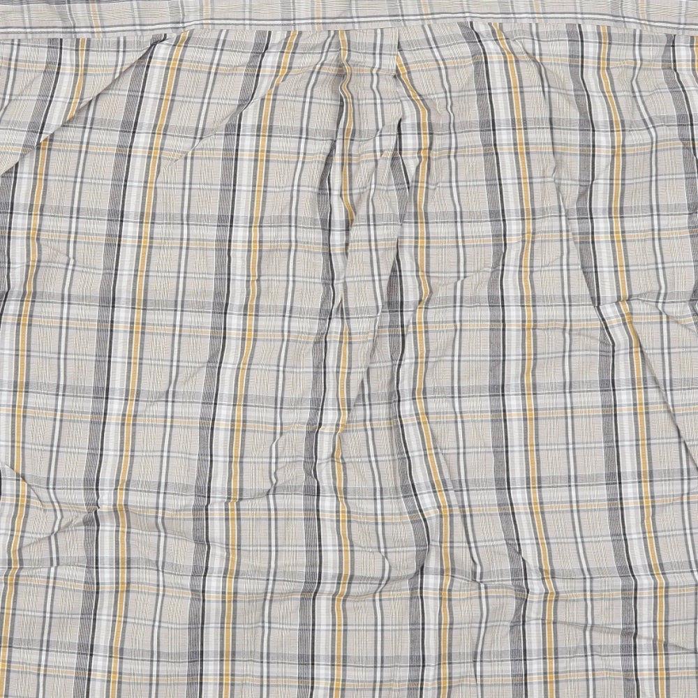 Jupiter Mens Grey Check   Button-Up Size XL  - Yellow