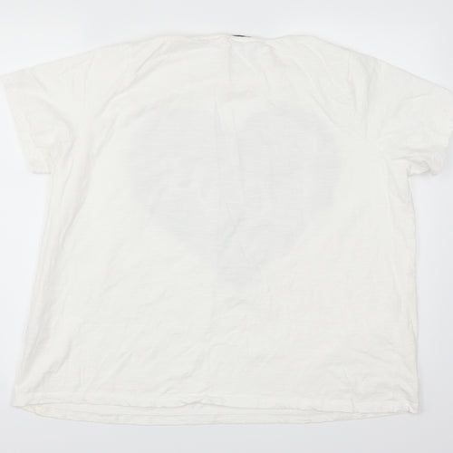 TU Womens White   Basic T-Shirt Size 20  - Love