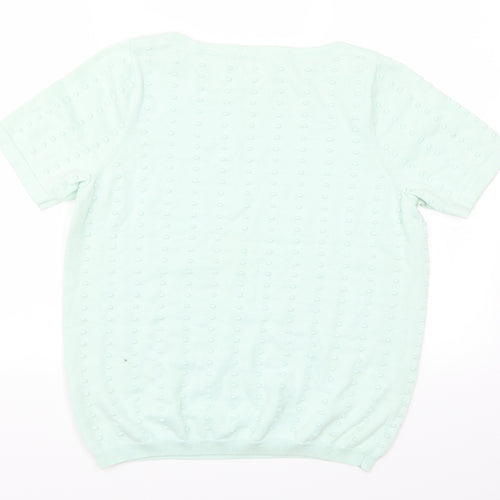 TU Womens Green   Pullover Jumper Size 14  - Pom Pom
