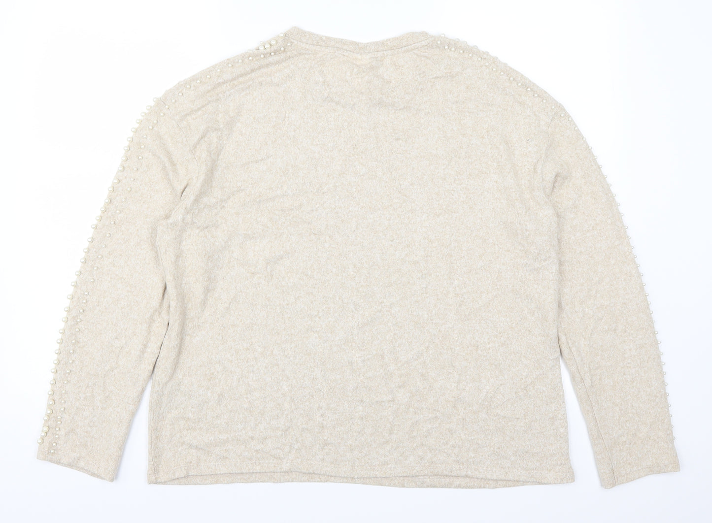 H&M Womens Beige   Pullover Jumper Size L