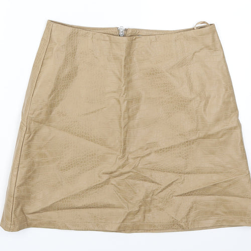 Primark Womens Brown   A-Line Skirt Size 10