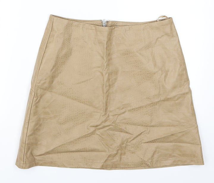 Primark Womens Brown A-Line Skirt Size 10