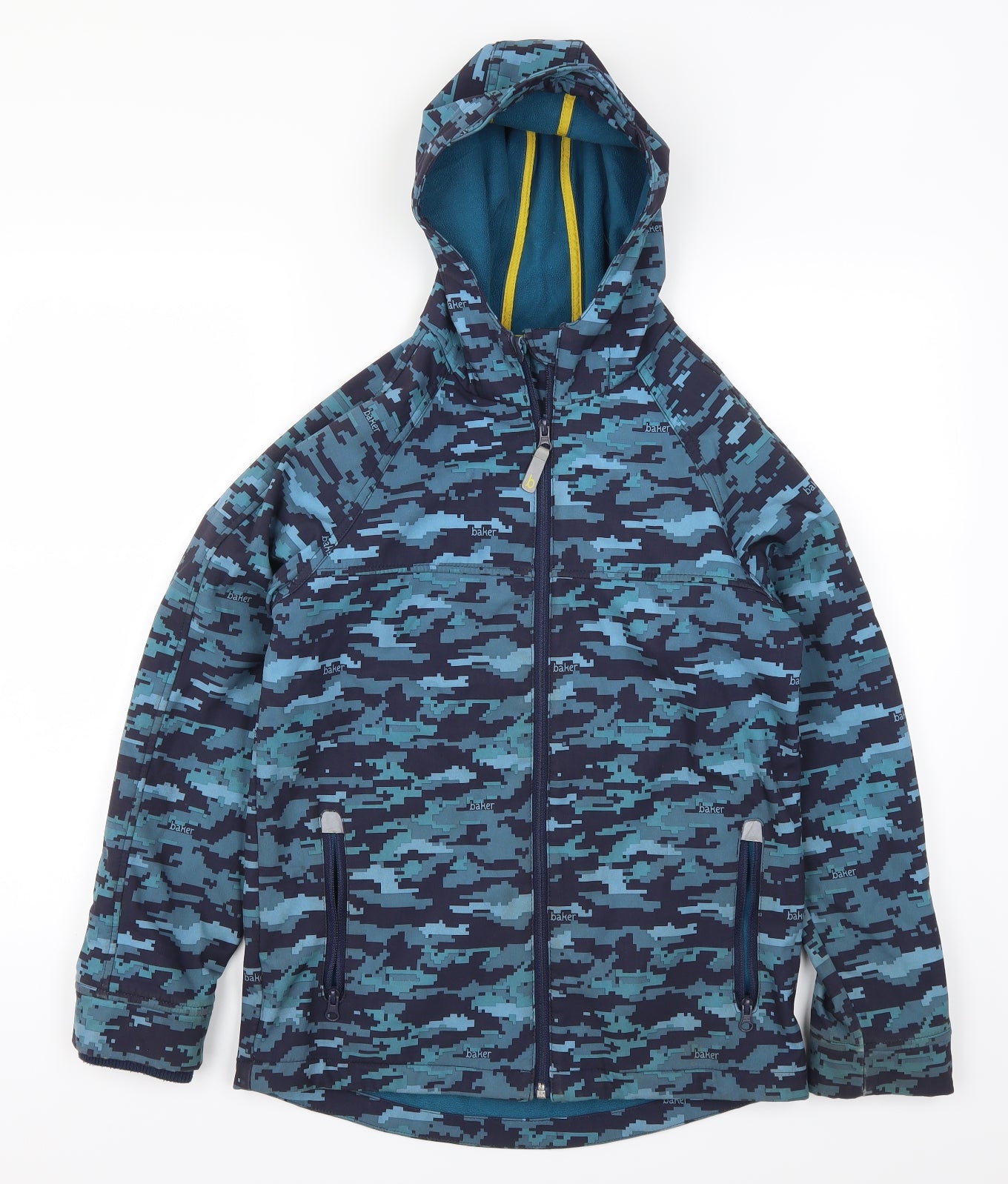 Ted Baker Boys Blue Geometric  Basic Coat Coat Size 14 Years