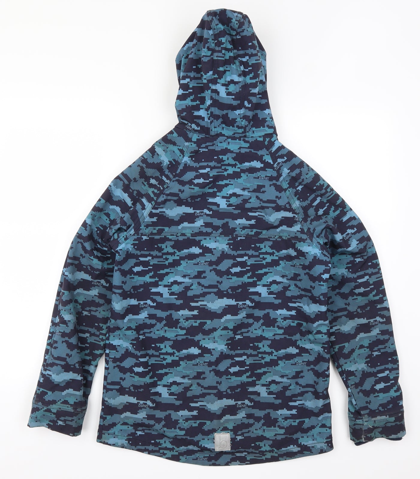 Ted Baker Boys Blue Geometric  Basic Coat Coat Size 14 Years