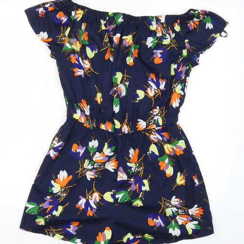 Atmosphere Womens Blue Floral  Playsuit One-Piece Size 12 L3 in
