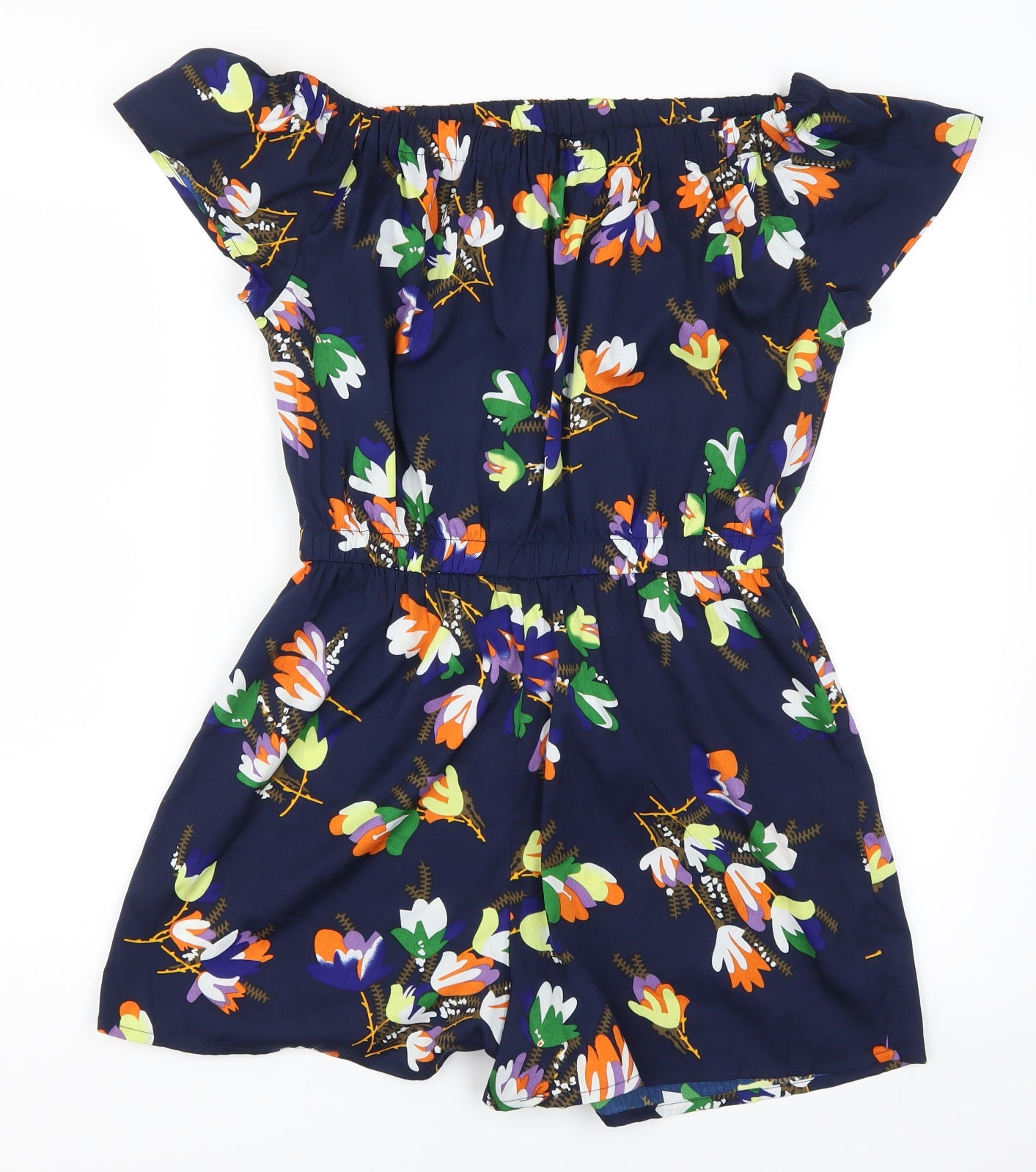 Atmosphere Womens Blue Floral  Playsuit One-Piece Size 12 L3 in