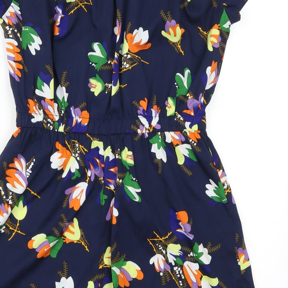 Atmosphere Womens Blue Floral  Playsuit One-Piece Size 12 L3 in