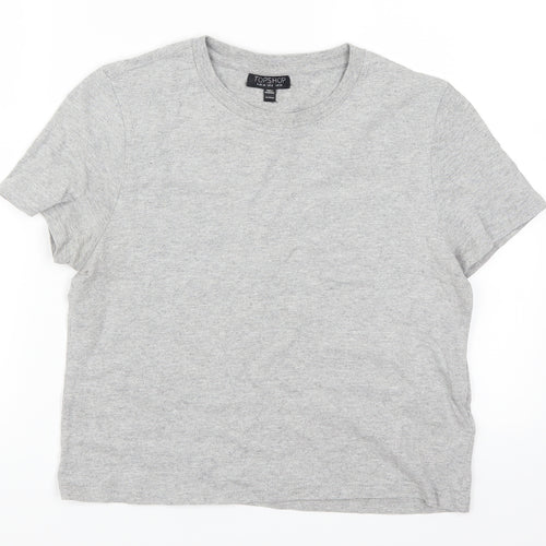 Topshop Womens Grey   Basic T-Shirt Size 10