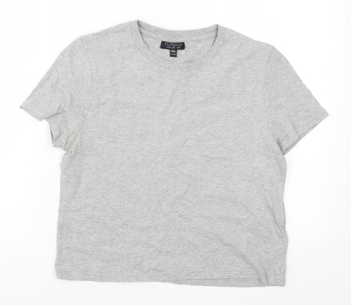 Topshop Womens Grey   Basic T-Shirt Size 10