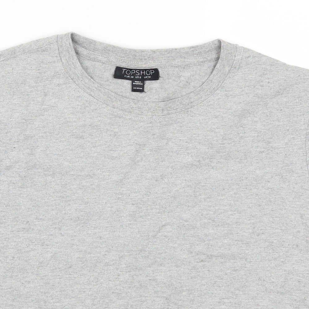 Topshop Womens Grey   Basic T-Shirt Size 10