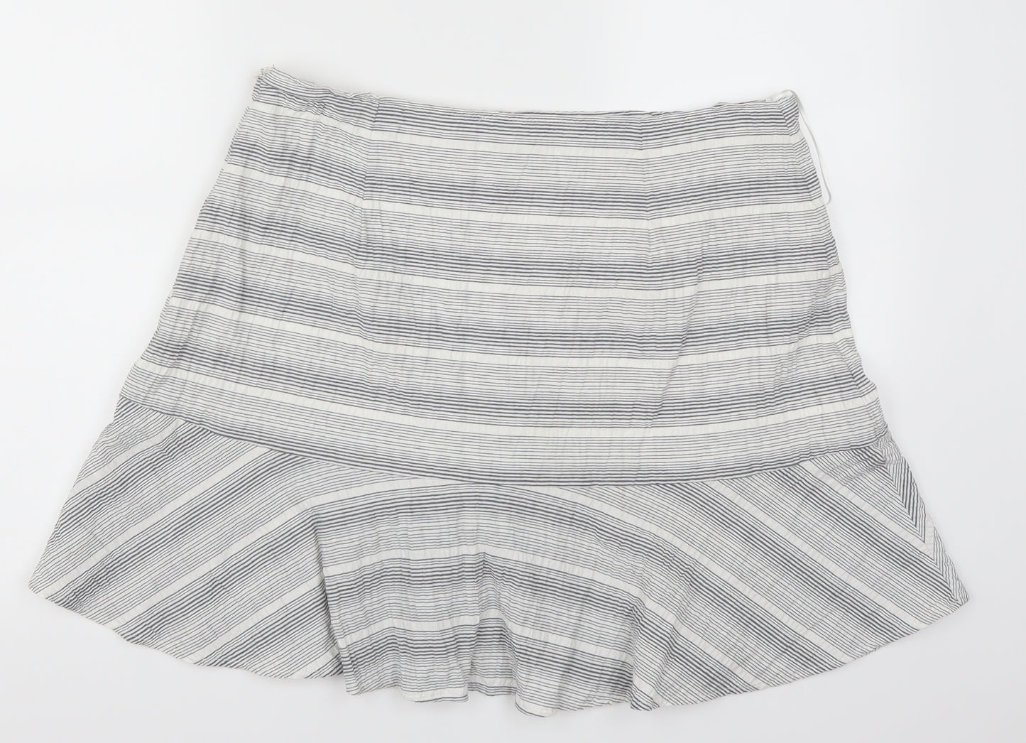TU Womens Grey Striped  Tulip Skirt Size 16