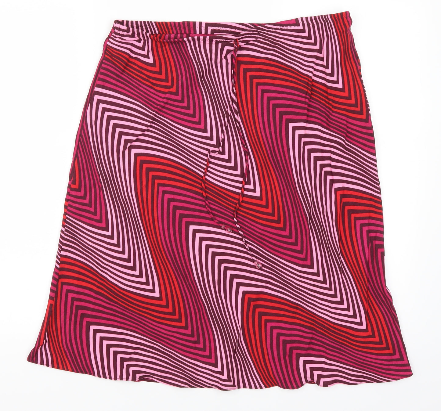 Marks and Spencer Womens Pink Geometric  A-Line Skirt Size 16