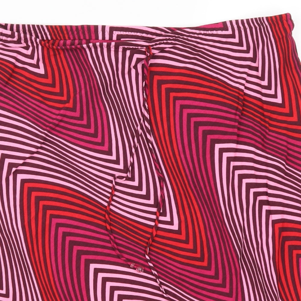 Marks and Spencer Womens Pink Geometric  A-Line Skirt Size 16