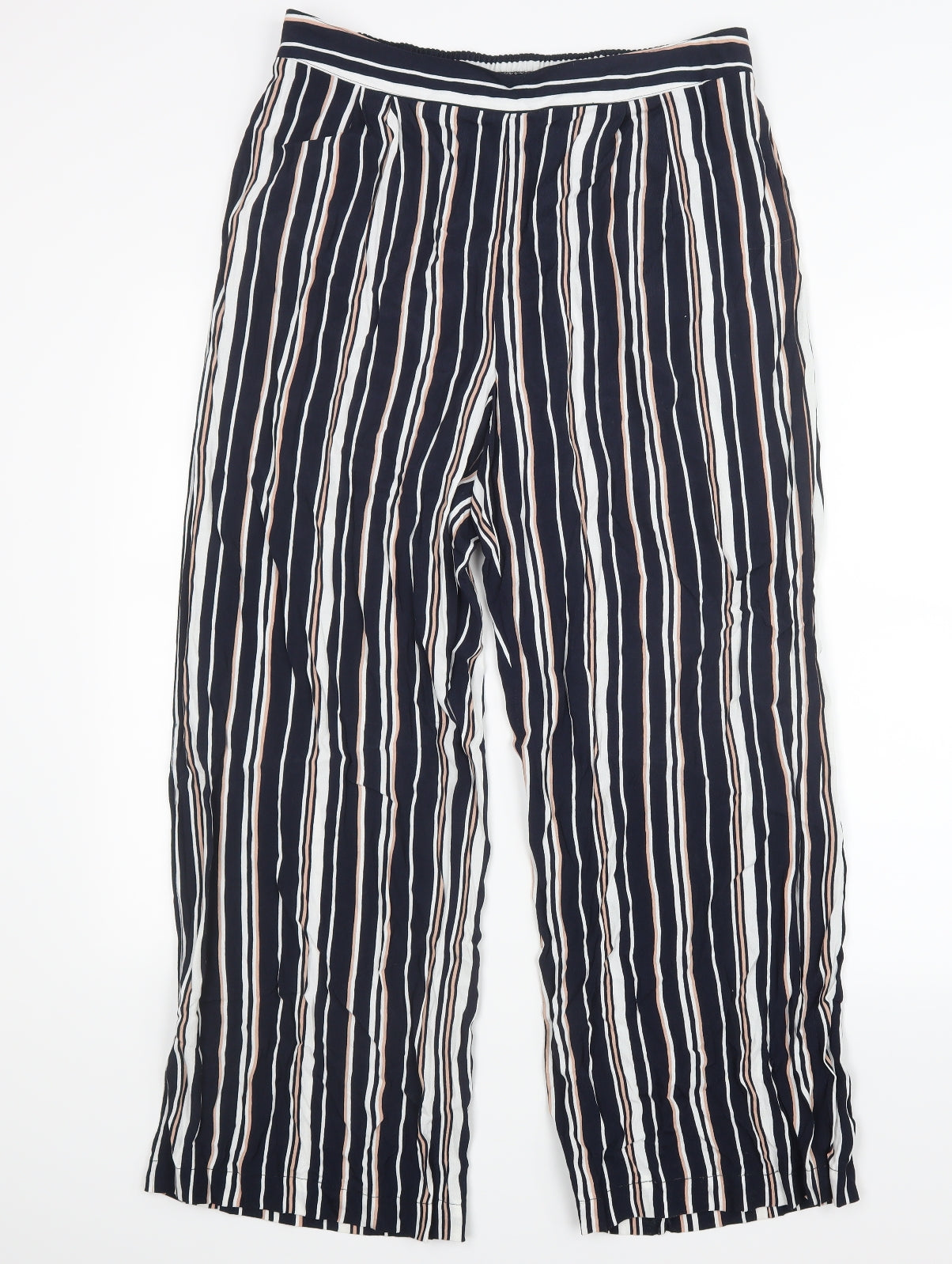 Papaya Womens Blue Striped  Trousers  Size 14 L28 in