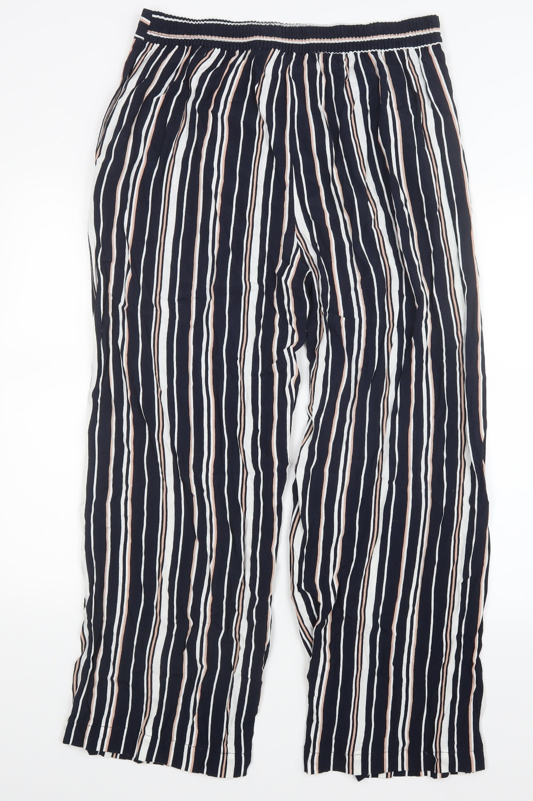 Papaya Womens Blue Striped  Trousers  Size 14 L28 in