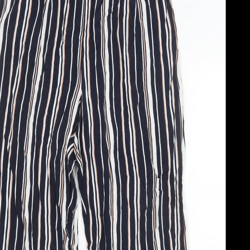 Papaya Womens Blue Striped  Trousers  Size 14 L28 in