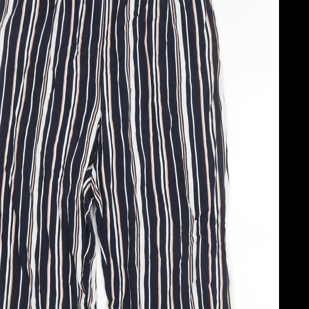Papaya Womens Blue Striped  Trousers  Size 14 L28 in