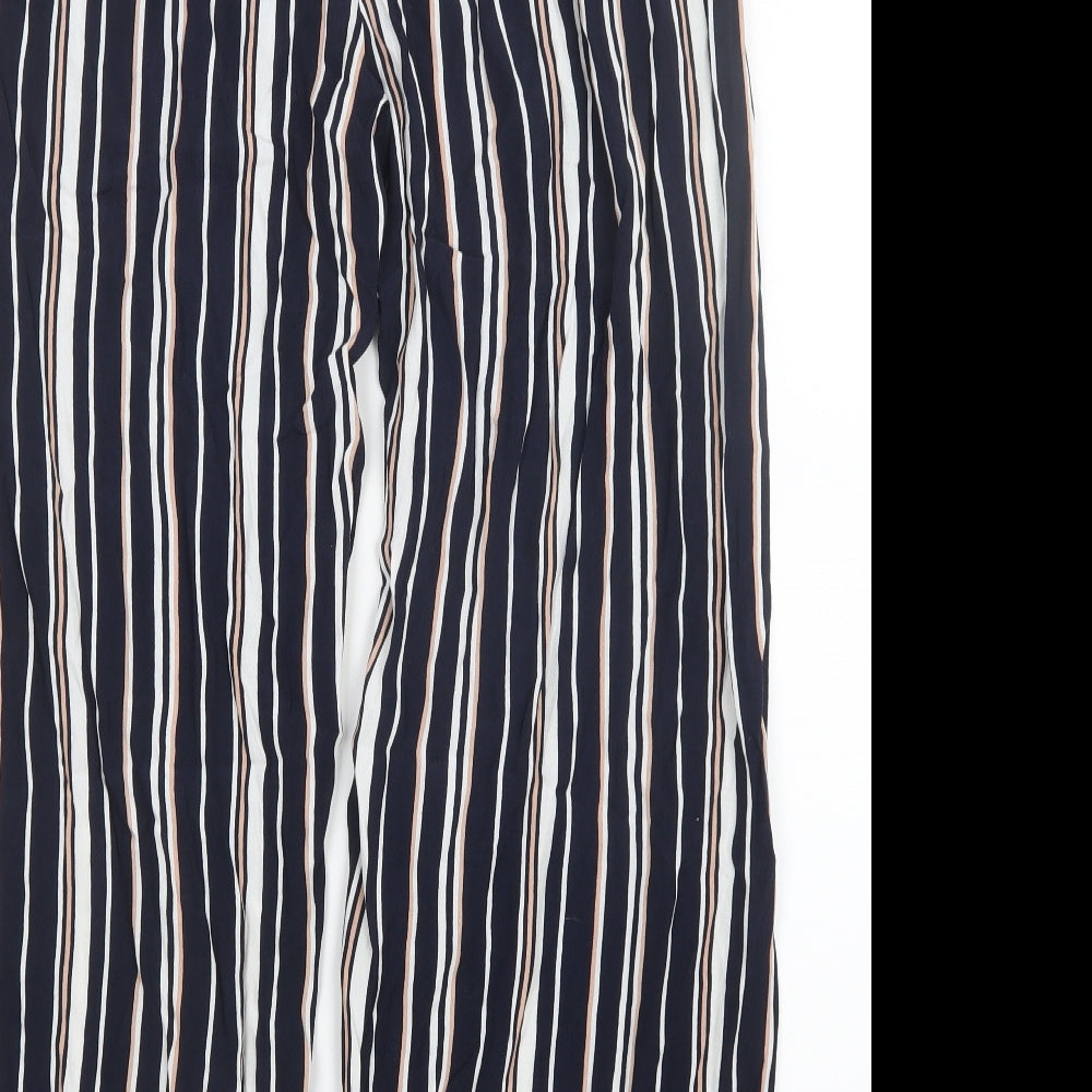 Papaya Womens Blue Striped  Trousers  Size 14 L28 in