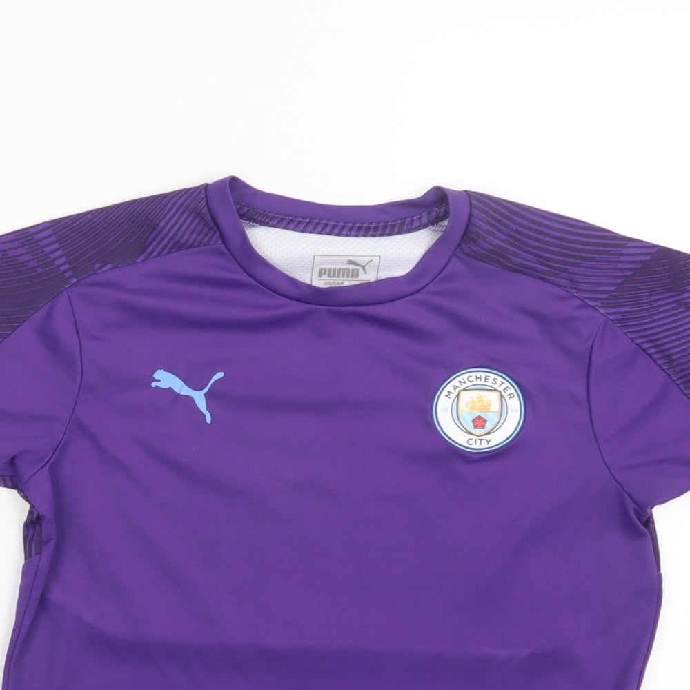 PUMA Boys Purple   Jersey T-Shirt Size 9-10 Years  - Manchester City