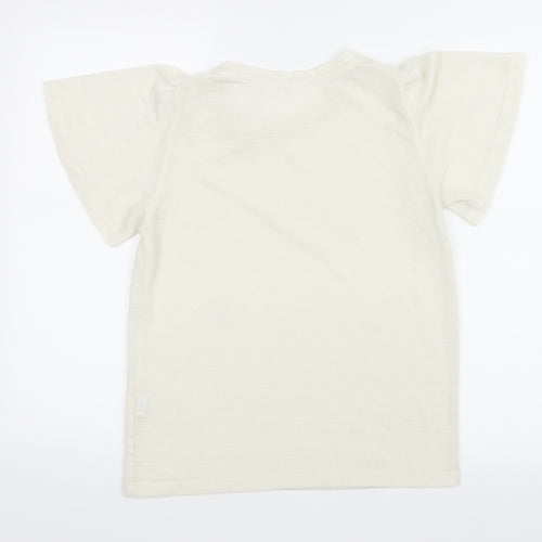 Primark Womens Ivory  Knit Basic T-Shirt Size 6