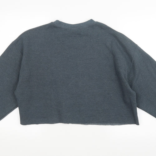 Gildan Womens Grey   Pullover Jumper Size L  - Cropped