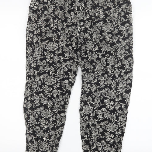 Cherokee Womens Black Geometric  Trousers  Size M L25 in