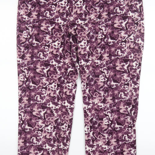 Very Womens Purple Geometric  Capri Pyjama Pants Size 16