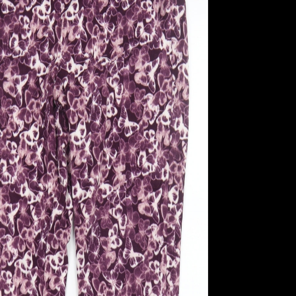 Very Womens Purple Geometric  Capri Pyjama Pants Size 16