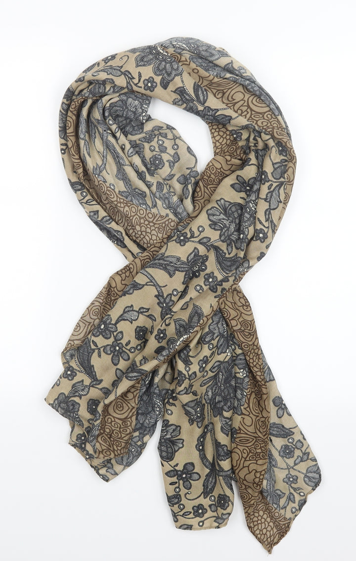 Preworn Womens Grey Floral Scarf